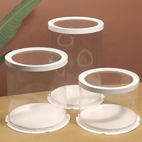 Boîte à gâteaux transparente trois-en-un, emballage de gâteau, boîte à gâteaux ronde transparente, vente en gros