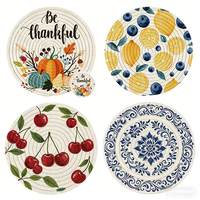 Sous-verre en coton personnalisé avec logo, isolant thermique, décoratif, lavable, pour la cuisine et les accessoires de décoration