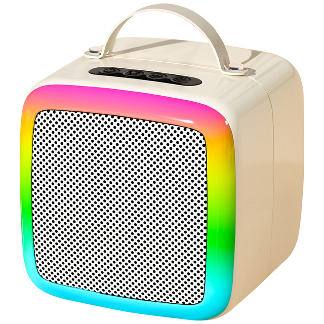OEM Factory Plastic Wireless Portable Speaker with RGB Light Mic-BT 5.0 HiFi Sound TF/USB/AUX FM Radio Voice Control for Outdoor