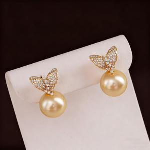 22690 Accesorios de Perlas para Manualidades, Base Vacía para Pendientes de Plata S925, Joyería de Oro y Plata, Pendientes con Perlas Redondas de 9-13 mm - Product Image 2