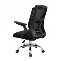 Chaise de bureau en maille avec accoudoirs, pivotante, pour personnel, base chromée, vente en gros directe usine Chine, commande en gros, OEM ODM, mobilier de bureau