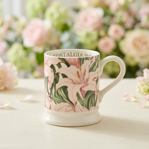 Customized Pastoral Style Artistic Ceramic Coffee <b>Mug</b> Set Floral Pattern Tall Design High-End Feel Gift <b>Box</b> Packaging Spoon Hot - Product Image 4