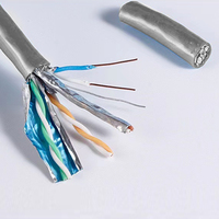 OEM Factory Cat7 kabel jaringan 4 pasang kabel komunikasi berpelindung tembaga Bare 23AWG kecepatan tinggi 1000ft Cat 7 LAN