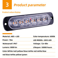 Accesorios para Automóviles, Luces Estroboscópicas de Advertencia LED de 6smd para Camiones, Luces Intermitentes Laterales para Camiones, SUV, Camionetas, Súper Brillantes