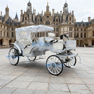 2026 Luxe Voiture de Mariage à Quatre Roues, Voiture de Tourisme, Voiture de Tourisme de Noël, Calèche Électrique à Chevaux à Vendre - Product Image 2