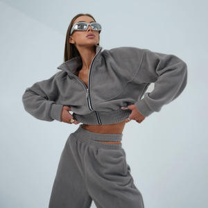 2024 Otoño/Invierno corsé pantalones Crop Jogging <span class=keywords><strong>moda</strong></span> cremallera Sexy Millennium ropa deportiva para mujer - Product Image 2