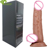 Venta al por mayor TTFOREST Dildo de PVC impermeable, suave y flexible con ventosa para autoestimulación femenina, juguete sexual para adultos, compra a granel