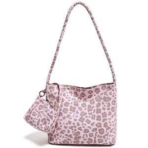 Bolso Tote Pequeño OEM ODM para Mujer, Bolso Tipo Cubo Colorido para Chica, Bolso de Hombro con Estampado de Leopardo para Mujer, Bolso Bandolera Textil de Moda - Product Image 1