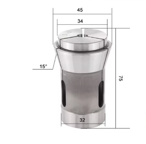 Mandril de sujeción manual Stuka para Citizen Cincom L32 F37 1536E TD32 T42 28.01 para torno tipo 3 mordazas con buje guía de carburo - Product Image 6
