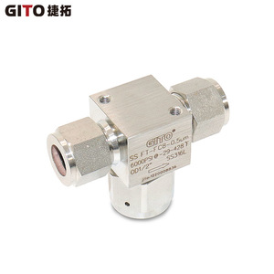 ตัวกรองแก๊สแบบ T ขนาด 1/2 นิ้ว รุ่นใหม่ พร้อมตัวกรองแกนกลาง SS316 สำหรับใช้งานในอุตสาหกรรม - Product Image 1