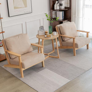 भव्य कपड़े एकल सोफे कुर्सी आधुनिक डिजाइन ठोस लकड़ी के घर फर्नीचर होटल के लिए लिविंग रूम के बेडरूम के लिए - Product Image 2