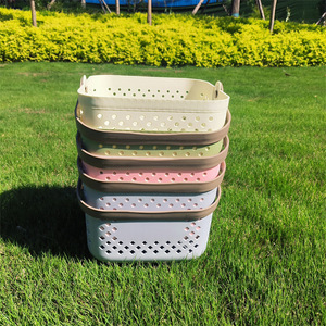 Portable Storage <b>Basket</b> Rectangle PP <b>Stackable</b> Bath Bathroom Student Dormitory Large Size Neatening Organizer - Product Image 3
