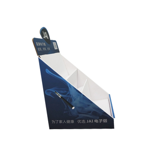 3 tiers Wholesale business cutout cardboard counter display box corrugated paper counter displays PDQ display box