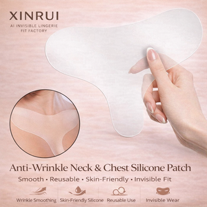 Patchs anti-rides transparents en <span class=keywords><strong>silicone</strong></span> pour le cou, le décolleté et la poitrine – Couleur chair - Product Image 1