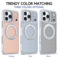 Coque de téléphone anti-chute en TPU+PC avec texture fibre de carbone et béquille réglable à fixation magnétique pour Google Pixel 10A 10 9 Pro XL 9A