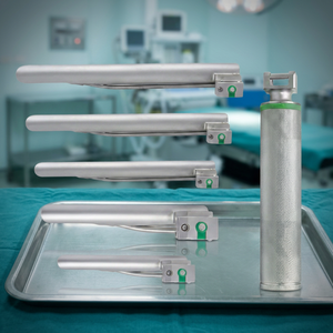 Ensemble de laryngoscope à fibre optique chirurgical Miller en acier inoxydable, instrument manuel d'intubation des voies respiratoires ORL pour anesthésie, 5 pièces - Product Image 3