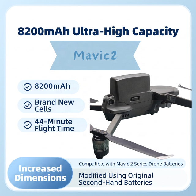 Upgraded Replacement Battery 8200mAh for DJI Mavic 2 Series Drone, Extended Flight Time 44 Minutes