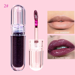 Venta al por mayor <span class=keywords><strong>niñas</strong></span> lindo brillante brillo cosmético OEM árnica sabor a fruta suave a granel claro brillo de labios Etiqueta Privada - Product Image 4