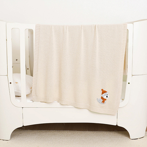 <span class=keywords><strong>Couverture</strong></span> douce en coton pour bébé Mimixiong avec motif de chien mignon de dessin animé, compagnon confortable pour la petite enfance - Product Image 2