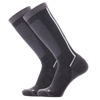 Chaussettes de ski en laine mérinos personnalisées à logo, vente chaude, chaussettes de ski chaudes pour l'hiver, chaussettes de ski hautes jusqu'au genou, unisexe