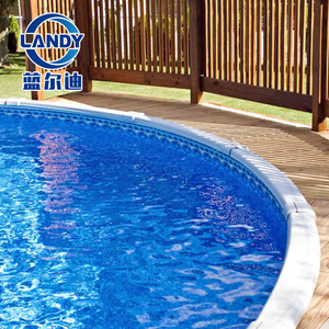 Rivestimento per <span class=keywords><strong>Piscina</strong></span> Landy Blue in PVC con Perline, Impermeabile, Resistente ai Raggi UV, Anti-Alghe, per Piscine Fuori Terra da Esterno - Product Image 1
