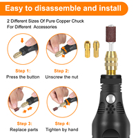 Mini perceuse sans fil USB Outil rotatif Stylo de gravure sur bois Outils Dremel Perceuse électrique sans