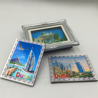 Reise geschenk Dubai magnet aluminium folie kühlschrank magnet mit EVA schaum 2 schichten