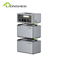 Centrale électrique portable d'extérieur 2500W Boîte d'onduleur haute puissance Batterie au lithium LiFePo4 Batterie externe empilable 1kwh 2kwh 3kwh 4kwh