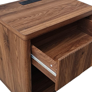 Night Stand Nightstand with Drawer Storage Fluted Bed Side <strong>Table</strong> End <strong>Table</strong> Large Modern Wide <strong>Bedside</strong> Stand <strong>Mid</strong> <strong>Century</strong> - Product Image 4