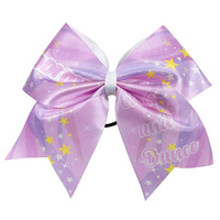 Conception personnalisée Cheer Bows avec bande élastique gros ruban Cheerleading Hair Bow