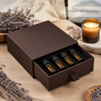 Boîtes d'emballage pour bouteilles d'huiles essentielles, impression personnalisée sous marque privée, finition mate, ruban de tirage, vente en gros directe usine