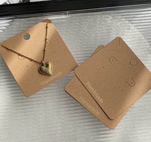 Tarjetas de Exhibición de Joyería de Papel con Logotipo Personalizado de Moda en Oferta, Tarjetas de Cartón de 8*8cm con Tamaño Personalizado para Collares y Pendientes - Product Image 3