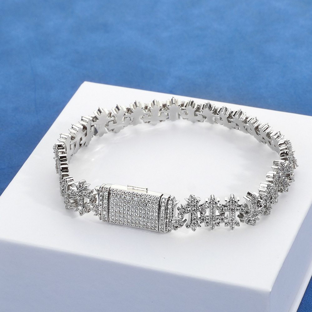 White gold (width 8.5mm) - bracelet 7 inches (length 17.78cm)