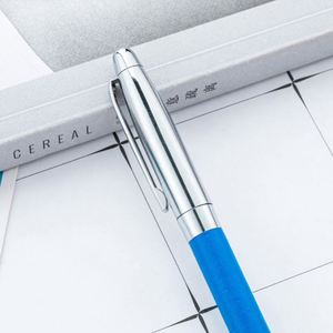 Wholesale New Pu Leather Engravable Logo Twist-Action 1.0Mm Metal Ballpoint Business Advertising Gift <b>Pens</b> - Product Image 2