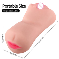 Realistische Halbkörper-Sexpuppe für Männer – Großhandel für Masturbationsbecher mit Dual-Kanal (Vaginal & Anal) – Masturbationshilfen
