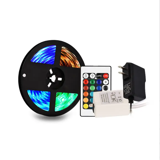 12V kapalı dekorasyon LED şerit işıklar SMD 5050 su geçirmez RGB renk sıcaklığı 5m 10m uzaktan kumanda IP65 8mm 5V plastik