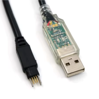 Cable USB para PC TC2030-NL-FTDI-TTL-232RG-VREG1V8, Cable Serial USB a TC2030 sin Terminales, con Revestimiento de TPE/PVC y Garantía de 12 Meses
