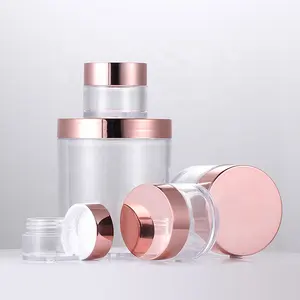 Acryl pulver glas Lila für Acryl-Tauch pulver Benutzer definiertes Logo Leere Gläser und Röhrchen für Kosmetik produkte Kunststoff-Topf Kosmetik