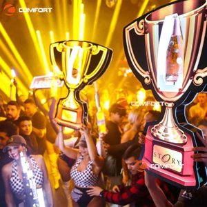 Bar ruhu şarap bira gece kulübü şarj edilebilir plastik akrilik işıklı likör raf tutucu standı Led şişe servisi - Product Image 3