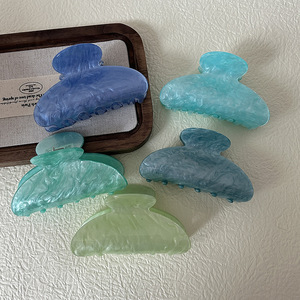 SAIYII yüksek kalite özel Logo kabuk desen kadın saç tokası pençe akrilik pençeleri saç aksesuarları - Product Image 3