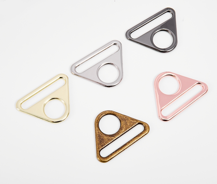 Sangle en métal personnalisée 50mm, accessoires de quincaillerie, Triangle, anneau torique, boucles, Triangle, curseur en métal 50 mm
