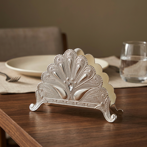 Elegante Portarrollos de Papel Decorativo en Aluminio con Relieve Art Deco |   Porta Servilletas Decorativo para Mesa |   Decoración Artesanal para el Hogar para un Rápido Recuperación - Product Image 2