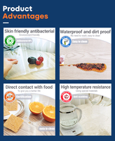 Nappe de Table en Gros, Épaisseur 2mm, 90x160cm, Rouleaux Housse de Protection Transparente en PVC Vinyle