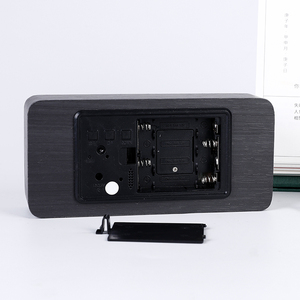 Đồng Hồ Báo Thức Eldly <span class=keywords><strong>LCD</strong></span> Kỹ Thuật Số Bằng Gỗ Có Ngày - Product Image 5