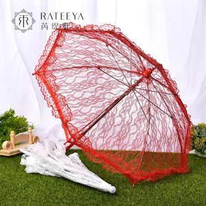 Sombrilla de Encaje para Novia, Manual, con 8 Varillas de Acero, 50 cm de Diámetro, Estilo Gótico, Recta, para Actuaciones Infantiles - Product Image 3
