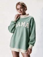 Sweat-shirt à col montant pour femme, à pois, pour l'extérieur, longueur allongée, avec broderie de logo personnalisé