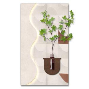 Plantas verdes hidropónicas Hall de entrada Decoración LED Pintura Crema Viento Directamente Frente A LA Puerta Pasillo Pintura de arenisca - Product Image 6