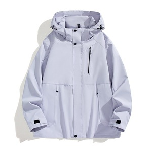 Unisex Windproof Jacket With Inner Liner Solid Color Contrast Winter Workwear Uniforms - Product Image 2