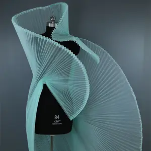 Accordion xếp li vải gạc cứng bằng đồng hồ, sân khấu nền lưới vải, tự làm hình dạng may thời trang ăn mặc thiết kế vải - Product Image 1