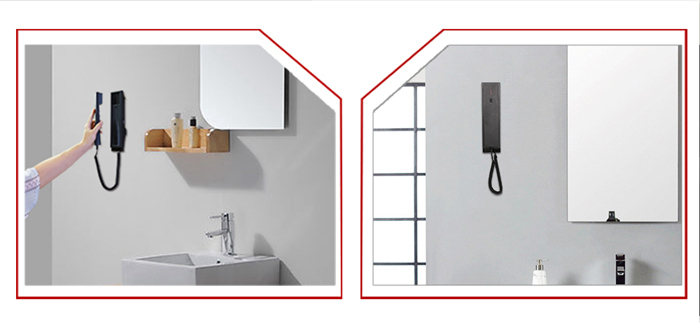 COTELL Waterproof Slim And Sip Beige Color Desktop And Wall Mount Telephone Moisture Proof Dustproof Bathroom IP Phone For Hotel